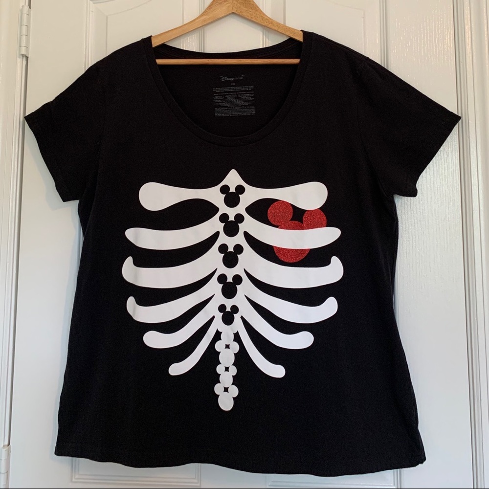Mickey Mouse Skeleton Scoopneck Tee